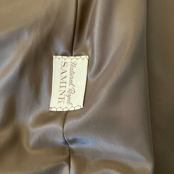 Vintage Royal Samink Real Fur Full-length Brown Coat, Wasserman & Son - Picture 6 of 10